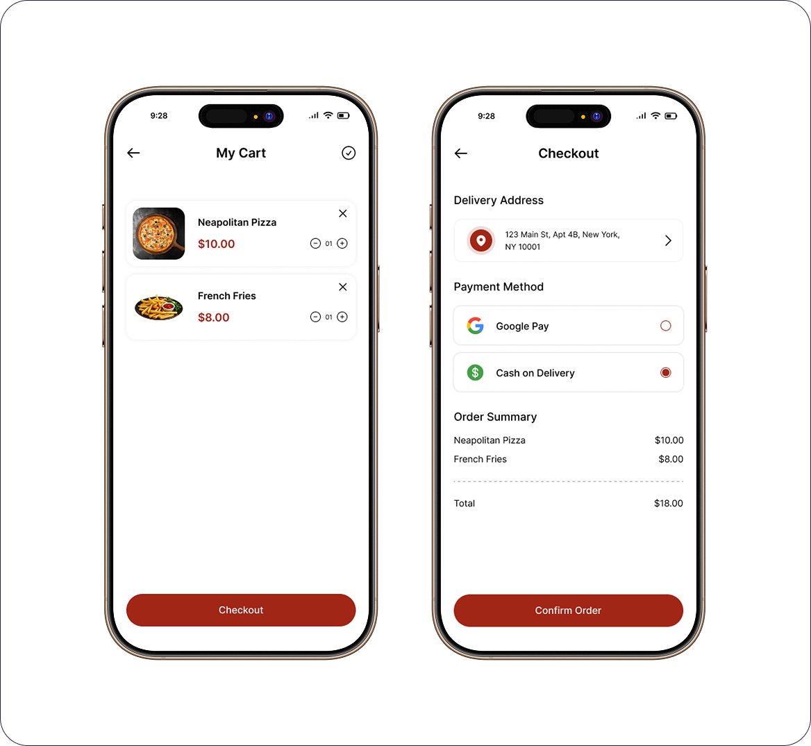 Checkout & Tracking Screen